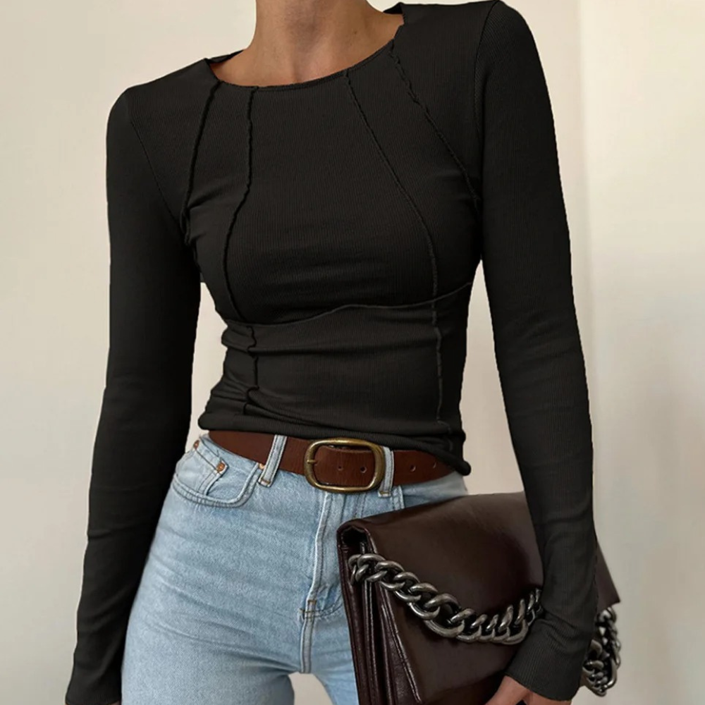 DHM ~ Luxe dames top met lange mouwen