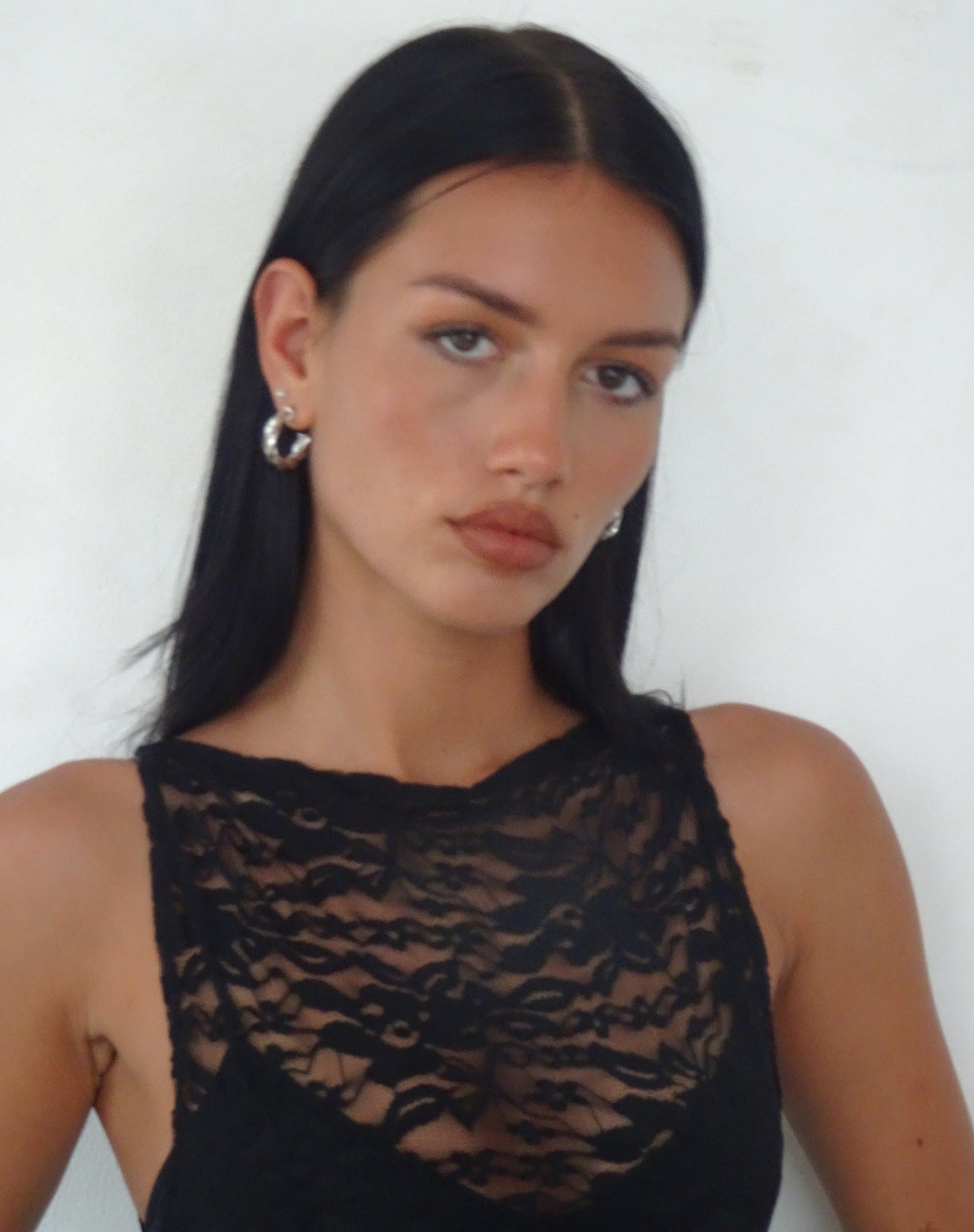 DHM ~ Lace Vest Top in Black