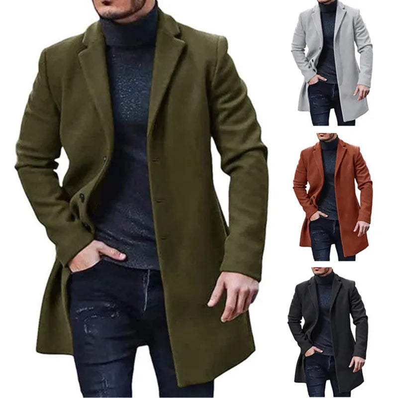 DHM ~ Middellange Casual Herfst- en Winterjas - LUCAS