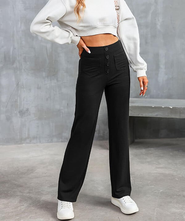 DHM ~ High-Waisted Jeans Leaf Green