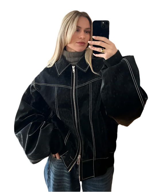 DHM ~ Oversized leren jas
