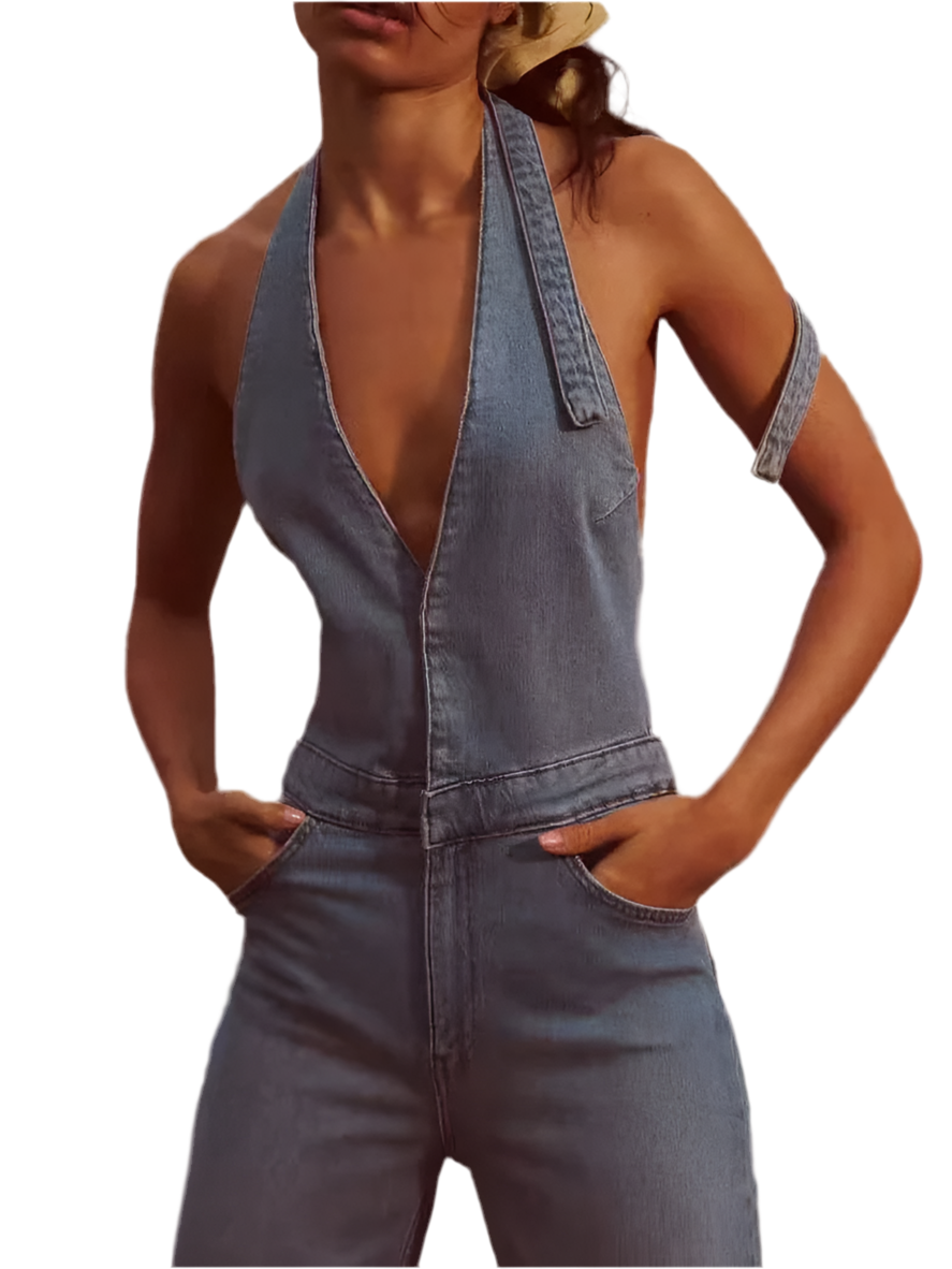 DHM ~ Trendy Denim Jumpsuit