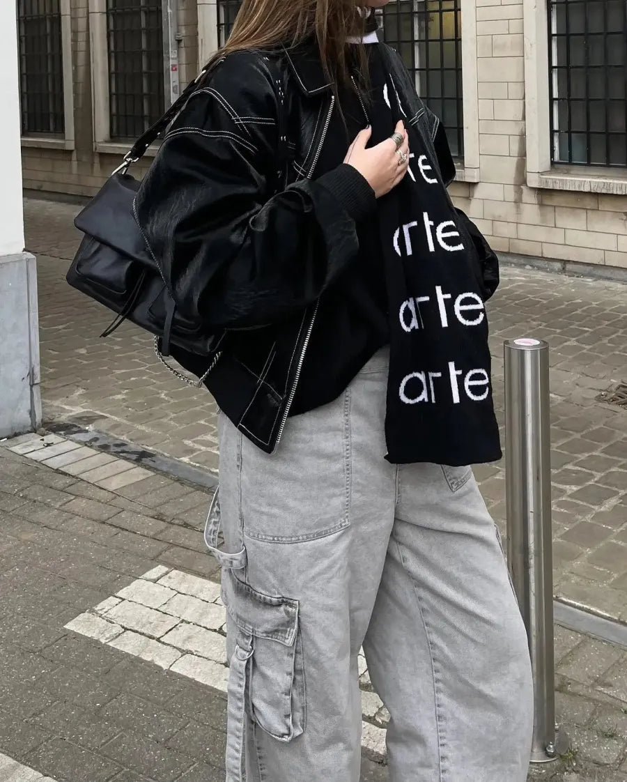 DHM ~ Oversized leren jas