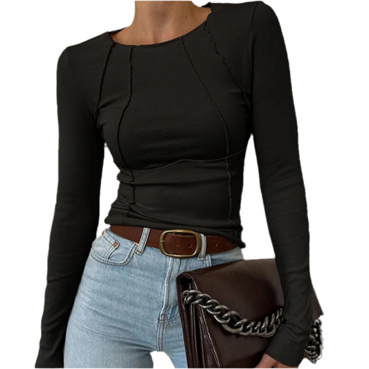 DHM ~  Luxe dames top met lange mouwen