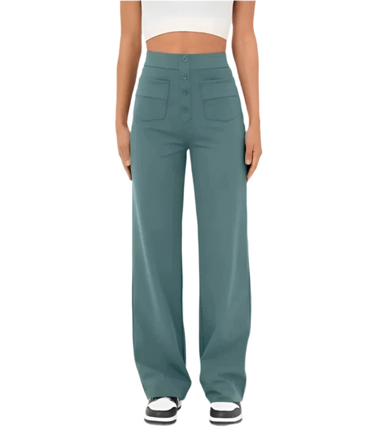 DHM ~ High-Waisted Jeans Leaf Green