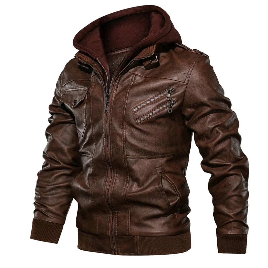 DHM ~ Leren Winterjas met Capuchon - Daniel's