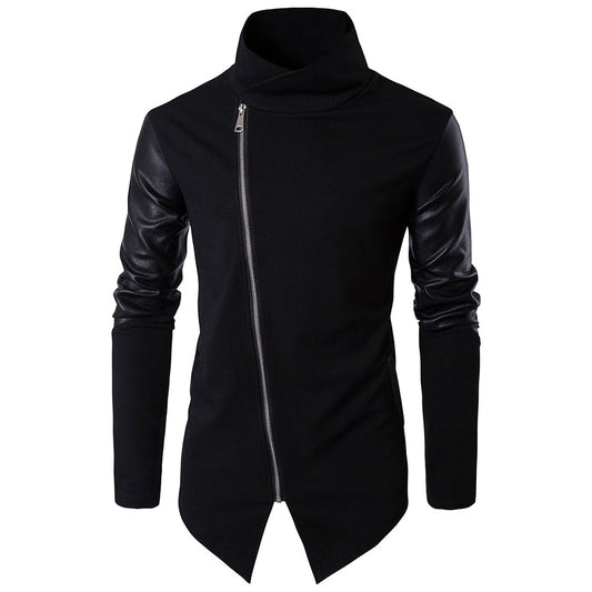 DHM ~ Leren Premium Jas Met Schuine Rits - Anthony