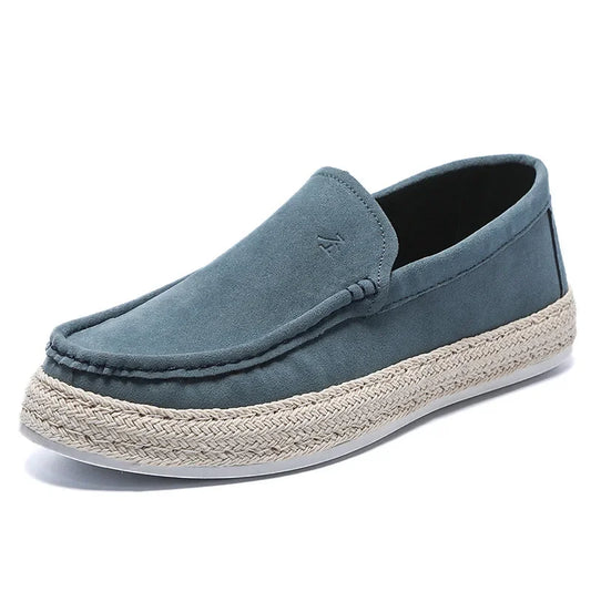 DHM ~ Fluweel-Suède Canvas Slip-On Loafers - Vireo