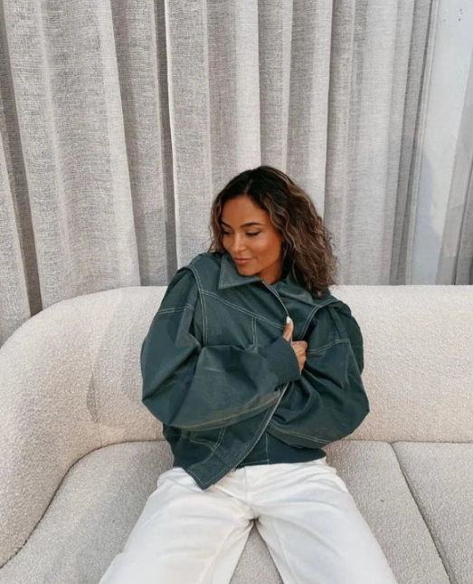 DHM ~ Oversized leren jas