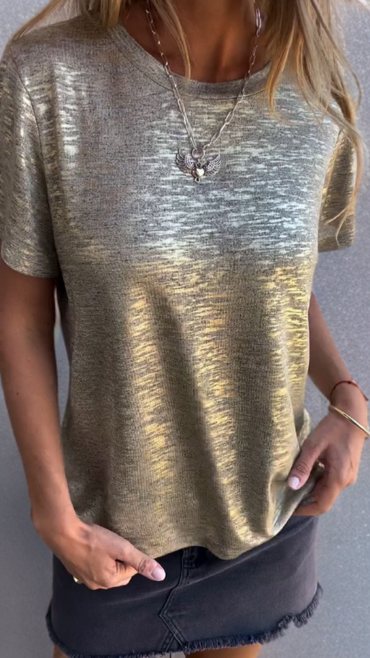 DHM ~ Shirt met korte mouwen en ronde halslijn